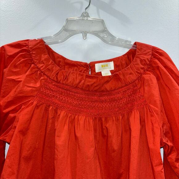Maeve Anthropologie Jessie Smocked Swing Blouse Size XS - Picture 2 of 16
